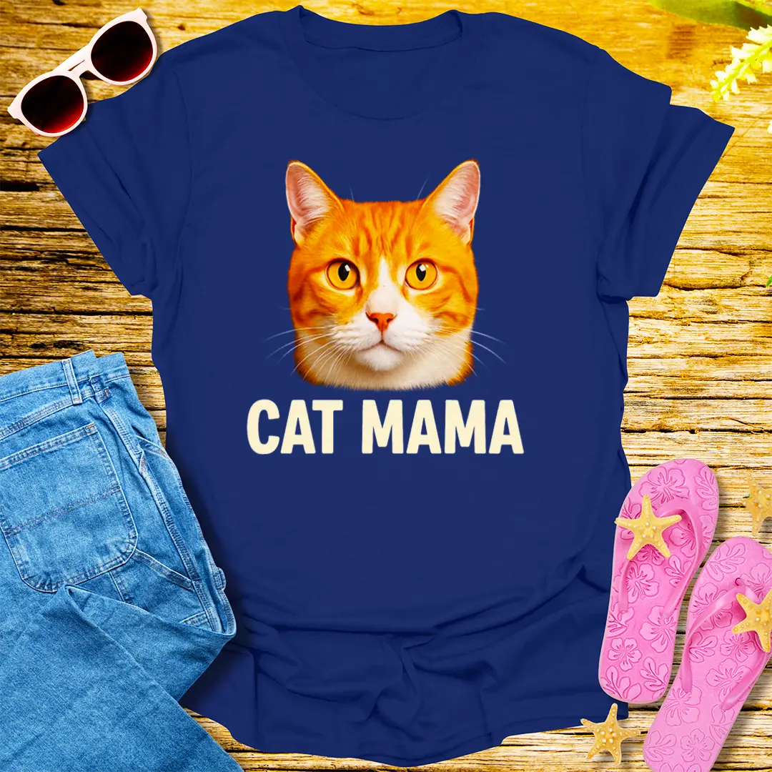 Cat Mama T-Shirt - Navy