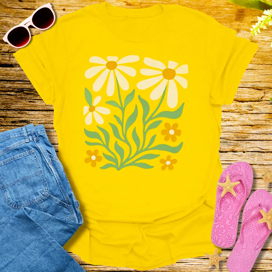 Retro Daisy Bloom T-Shirt - Daisy