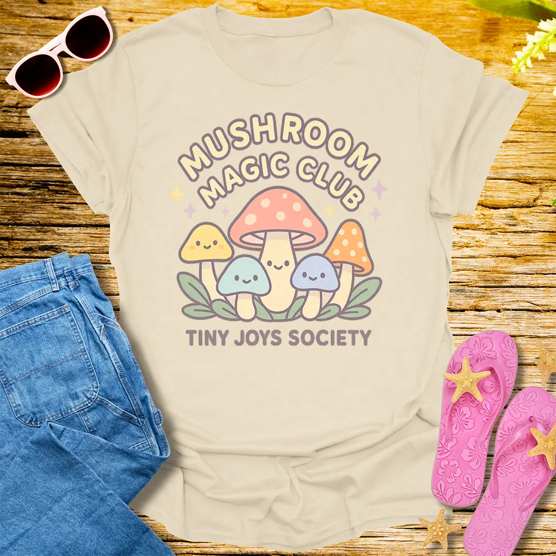Mushroom Magic Club T-Shirt - Natural