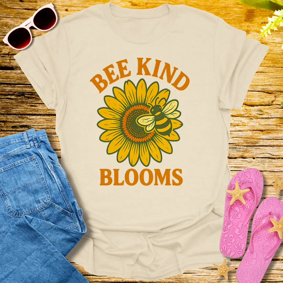 Bee Kind Blooms T-Shirt - Natural