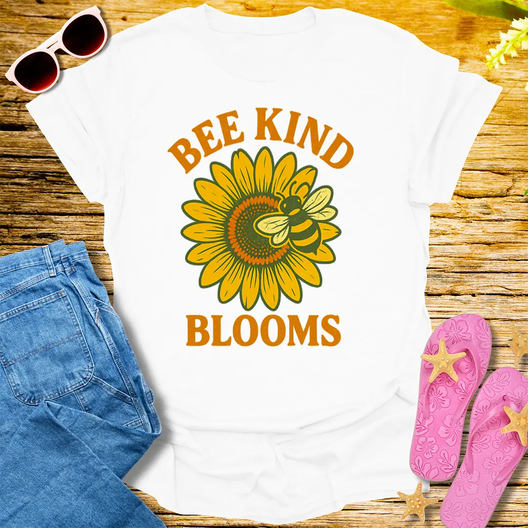 Bee Kind Blooms T-Shirt - White