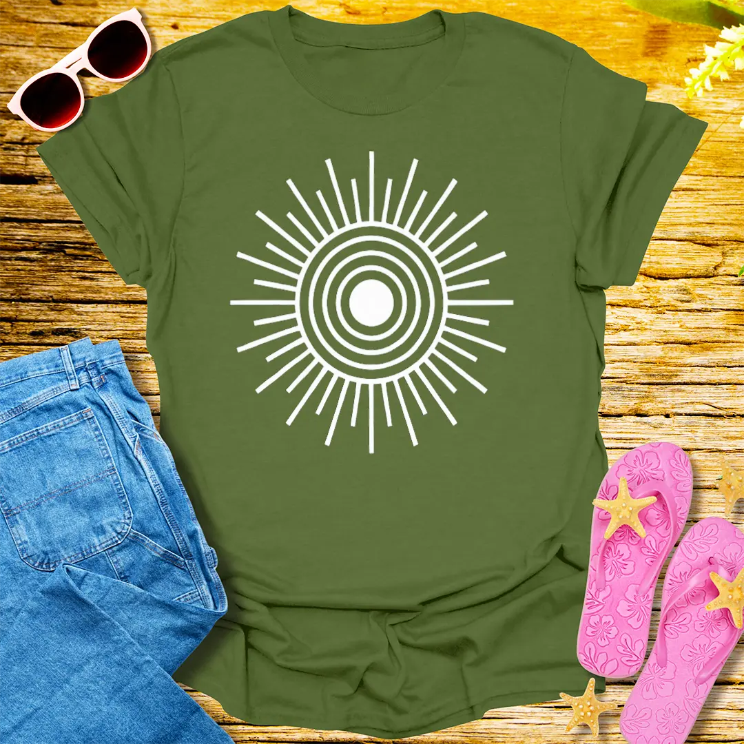Celestial Radiance T-Shirt - Military Green
