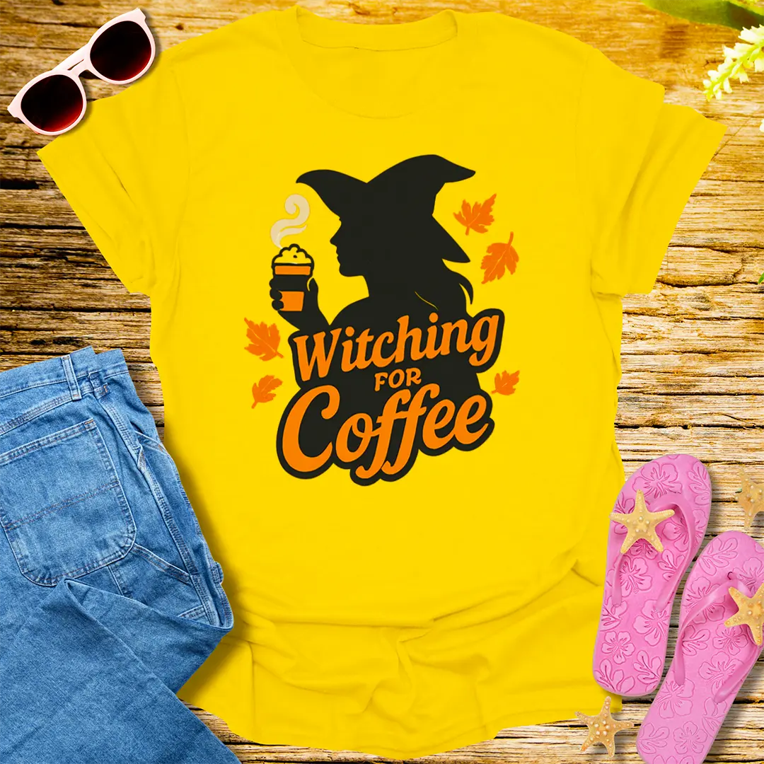 Witching for Coffee T-Shirt - Daisy