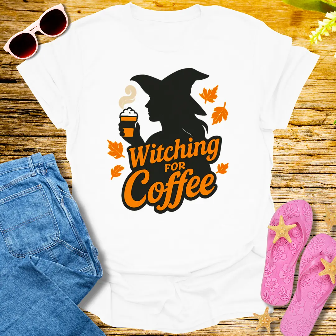 Witching for Coffee T-Shirt - White