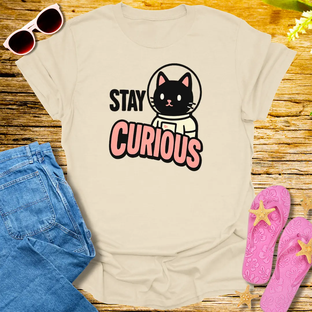 Stay Curious T-Shirt - Natural