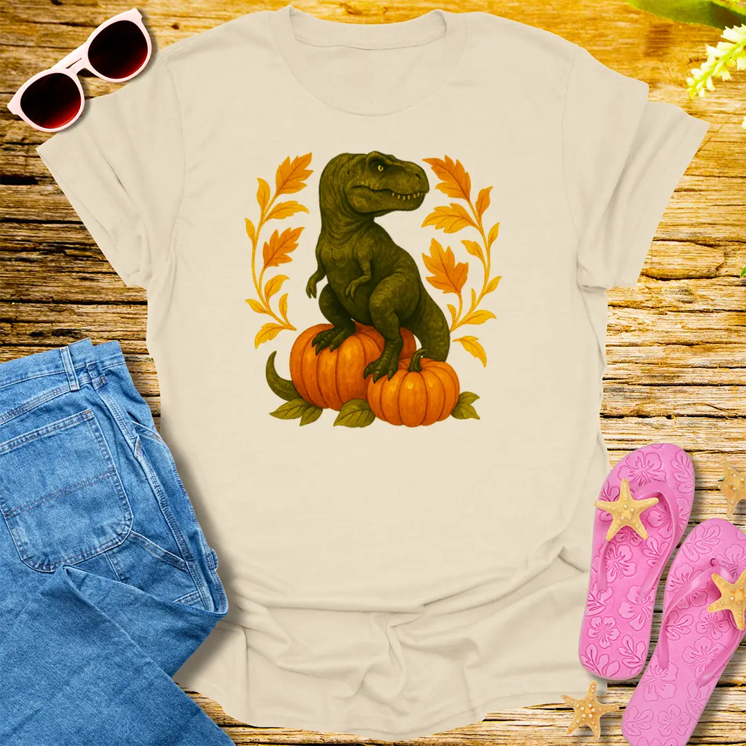Pumpkin Rex T-Shirt - Natural