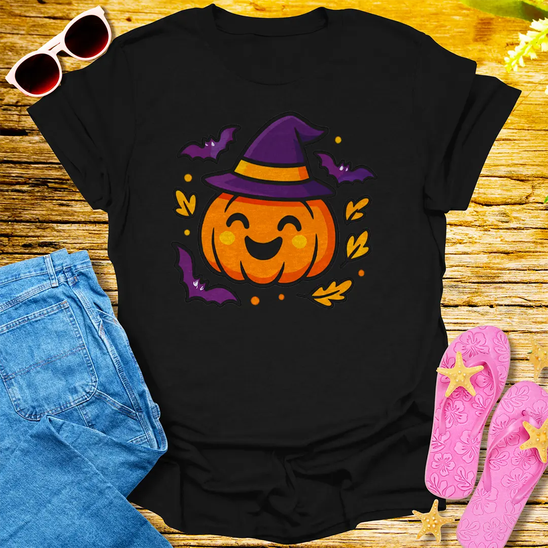 Witchy Pumpkin Vibes T-Shirt - Black