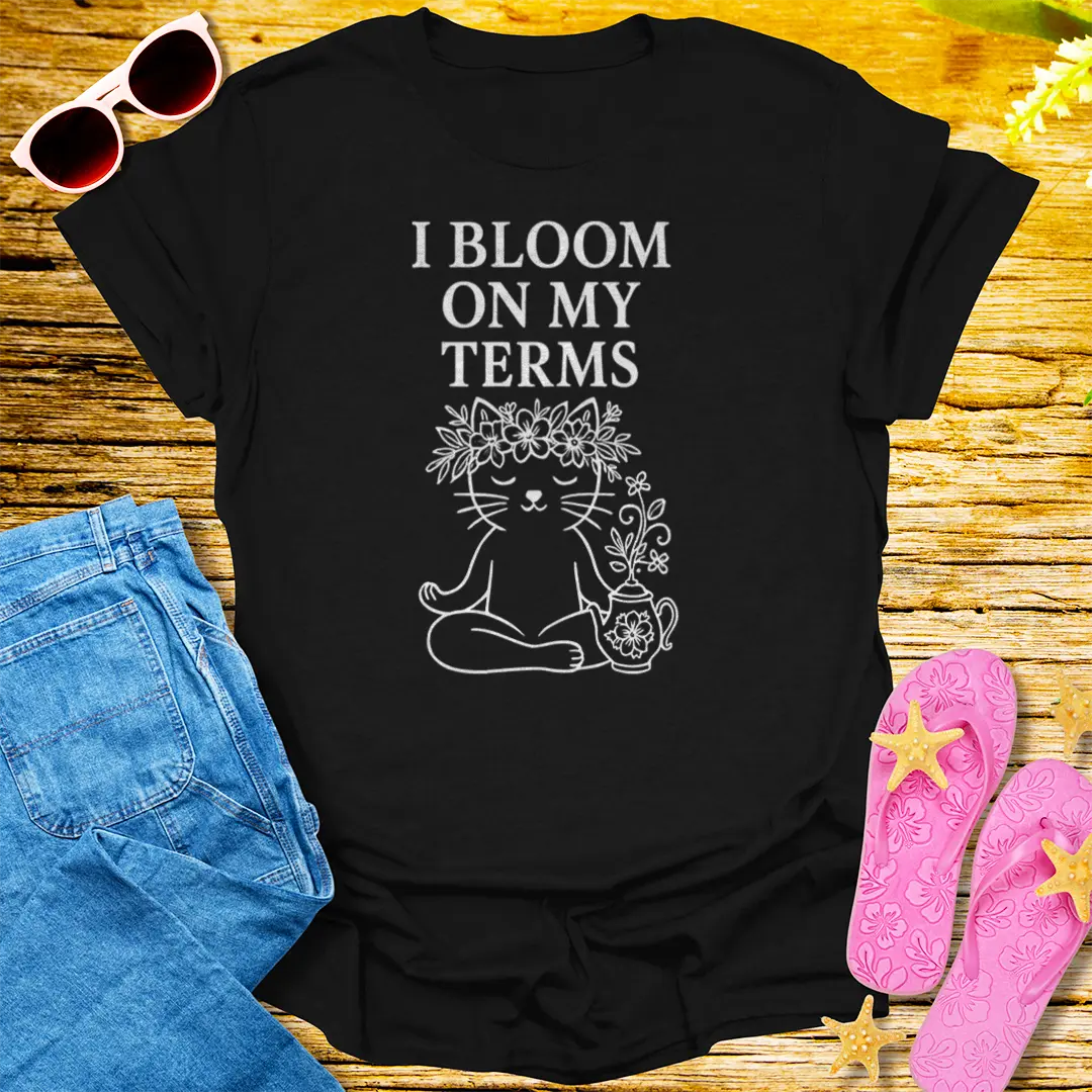 Bloom on My Terms T-Shirt - Black