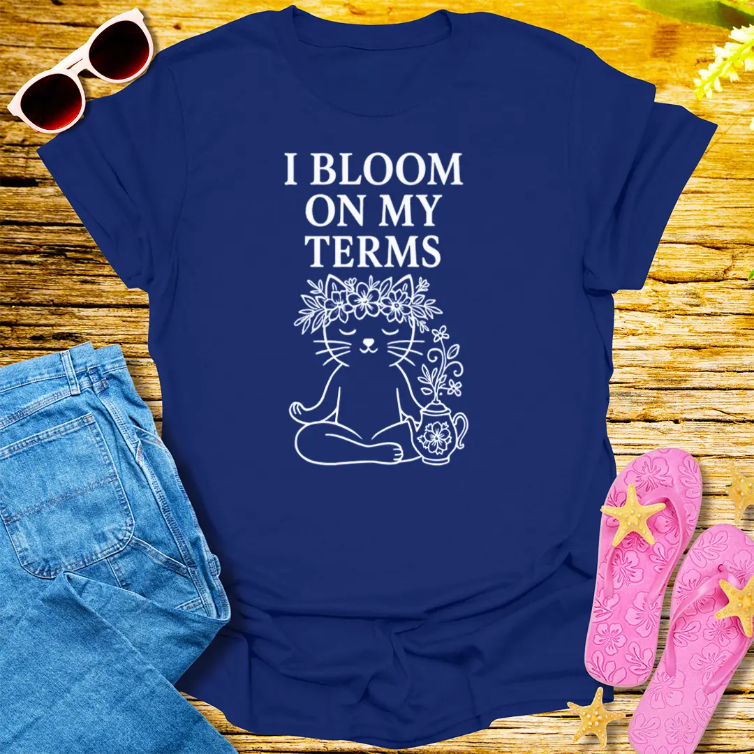 Bloom on My Terms T-Shirt - Navy