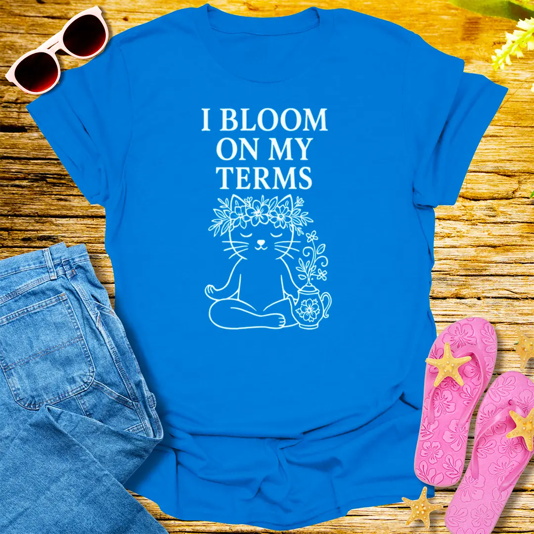 Bloom on My Terms T-Shirt - Royal