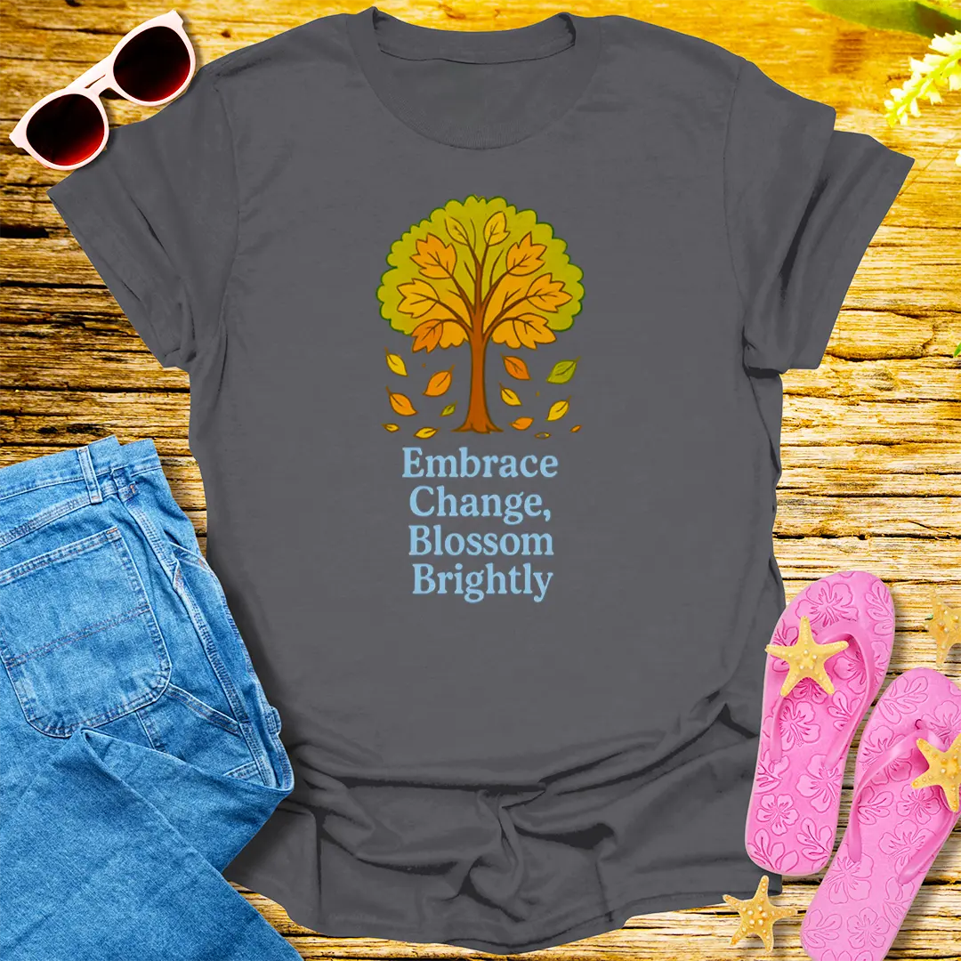 Blossom Brightly T-Shirt - Charcoal