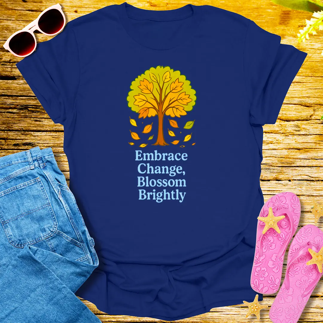 Blossom Brightly T-Shirt - Navy