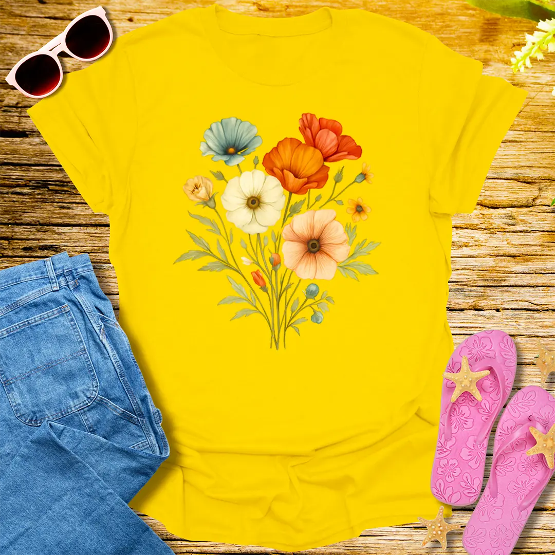 Wildflower Whimsy T-Shirt - Daisy