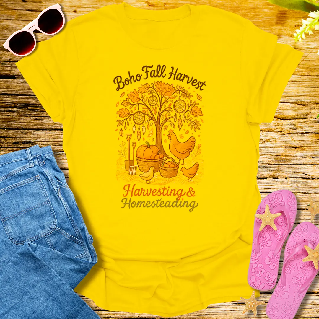 Boho Fall Harvest T-Shirt - Daisy