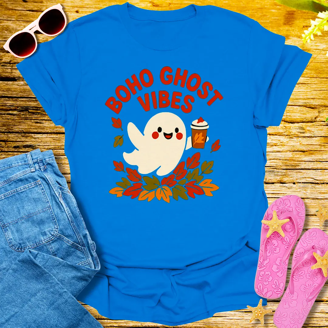 Boho Ghost Vibes T-Shirt - Royal