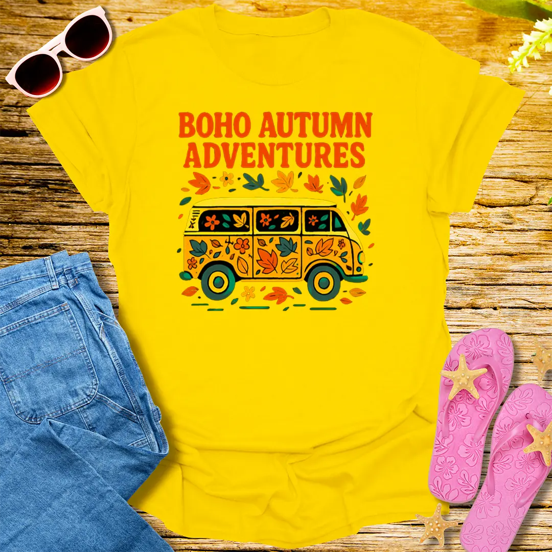 Boho Autumn Adventures T-Shirt - Daisy