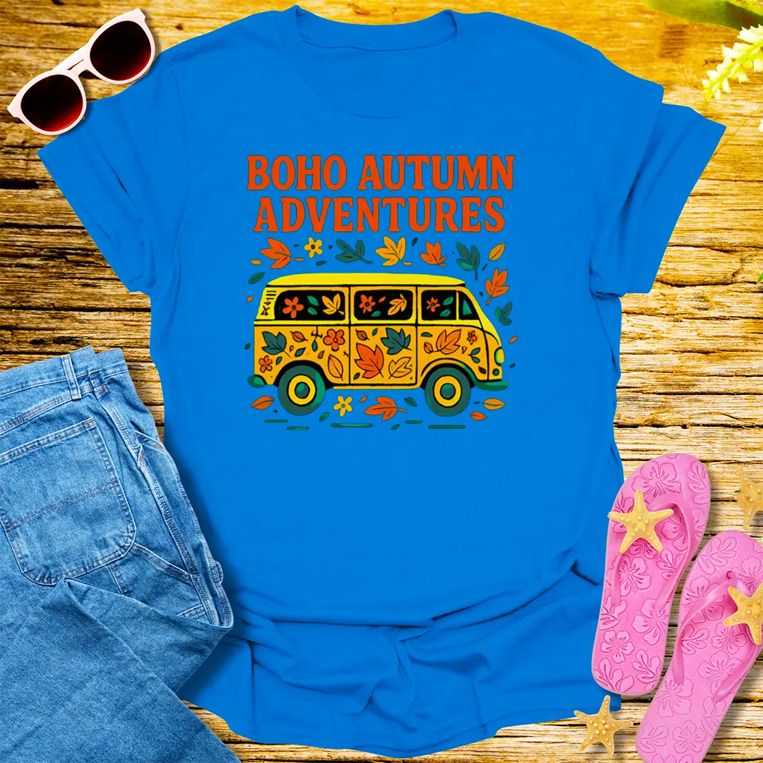 Boho Autumn Adventures T-Shirt - Royal