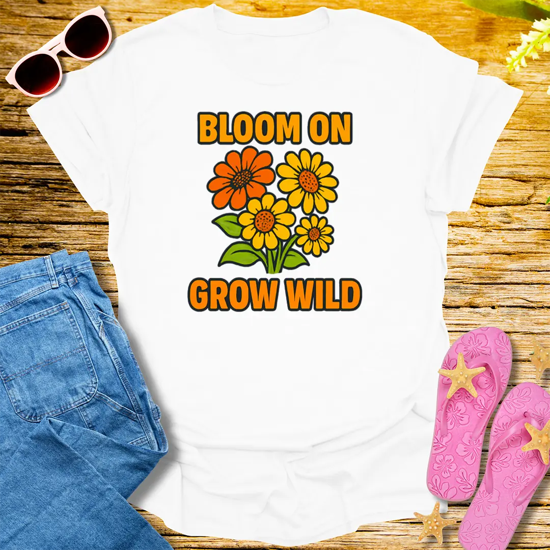 Bloom On Grow Wild T-Shirt - White