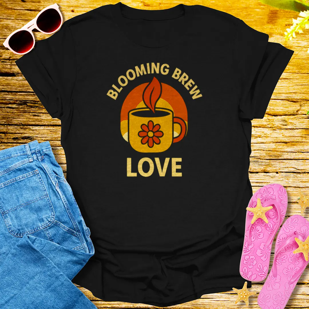 Blooming Brew Love T-Shirt - Black