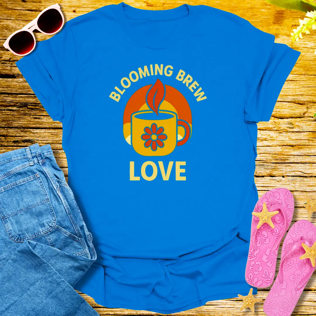Blooming Brew Love T-Shirt - Royal