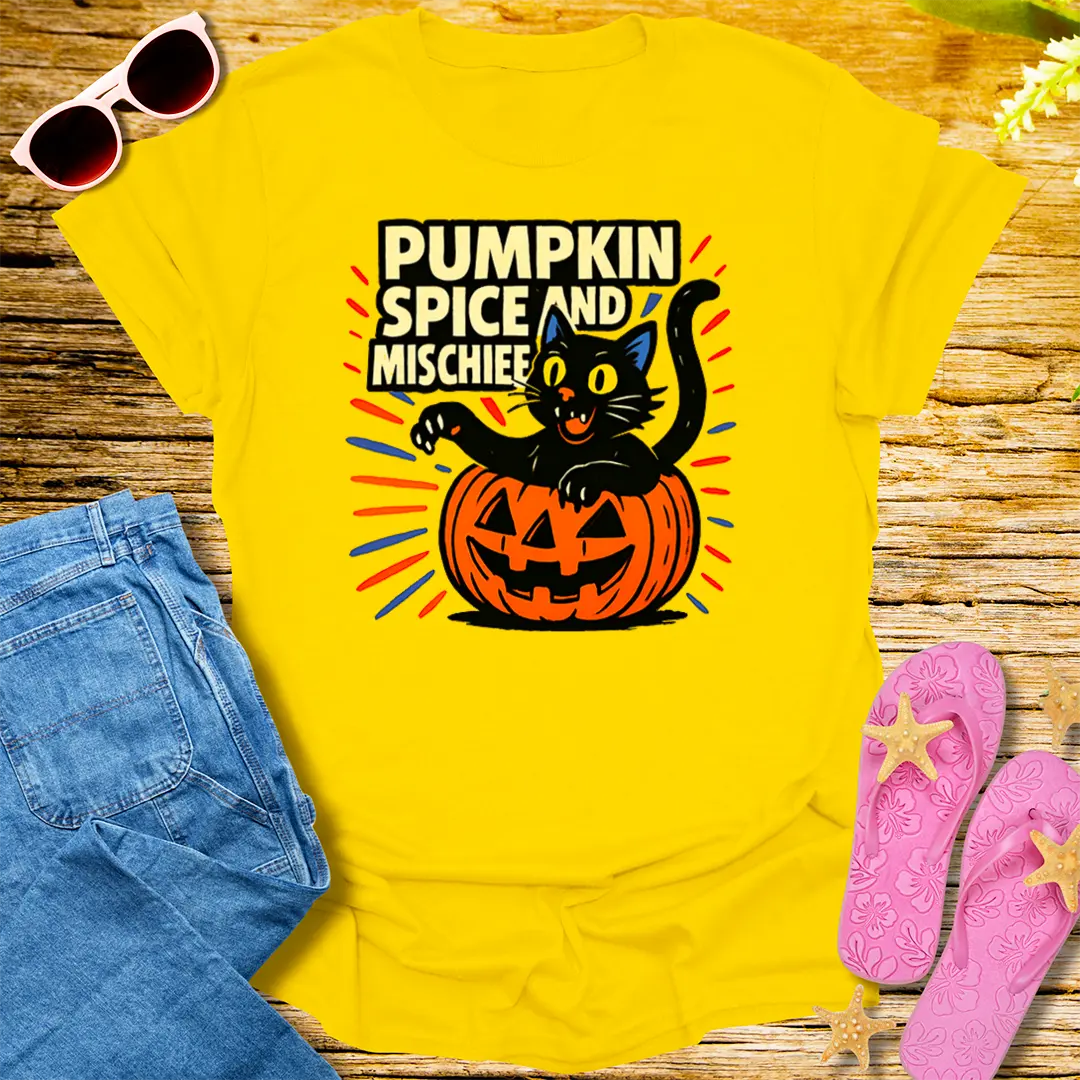 Pumpkin Spice and Mischief T-Shirt - Daisy