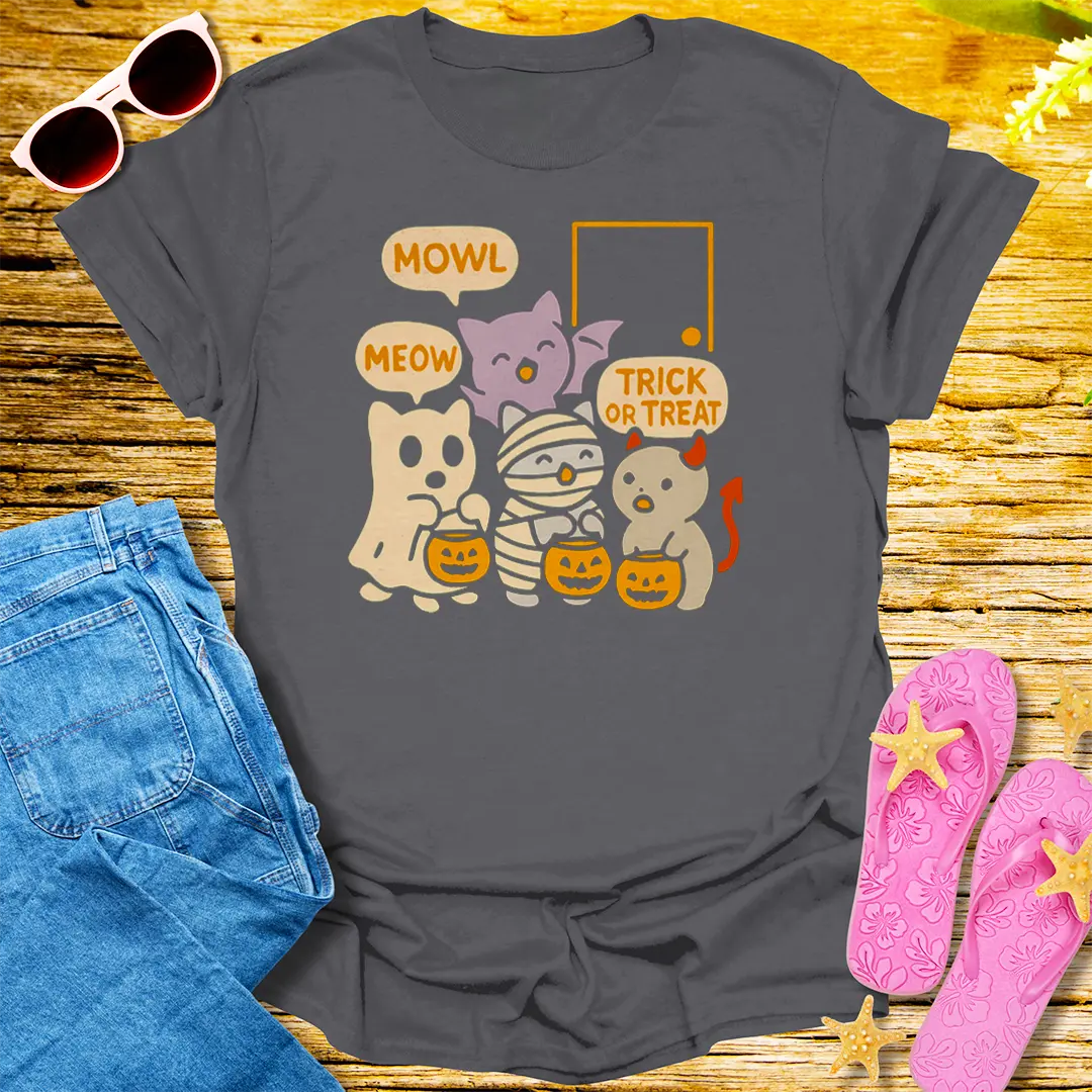 Trick or Treat Critters T-Shirt - Charcoal