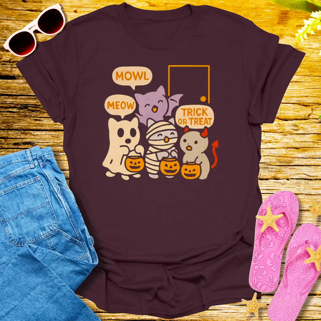Trick or Treat Critters T-Shirt - Dark Chocolate