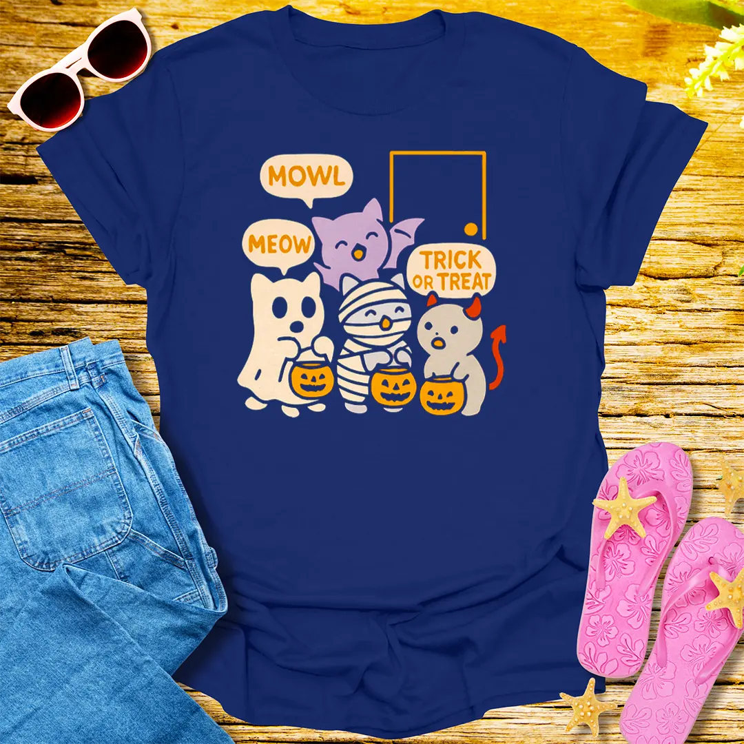 Trick or Treat Critters T-Shirt - Navy