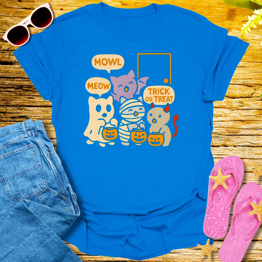 Trick or Treat Critters T-Shirt - Royal