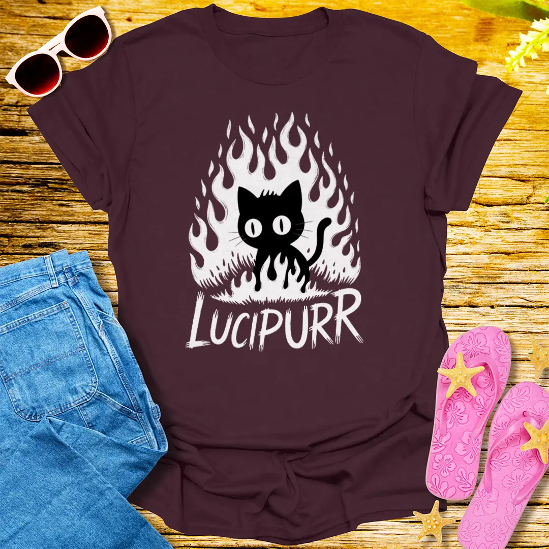 Lucipurr Inferno T-Shirt - Dark Chocolate