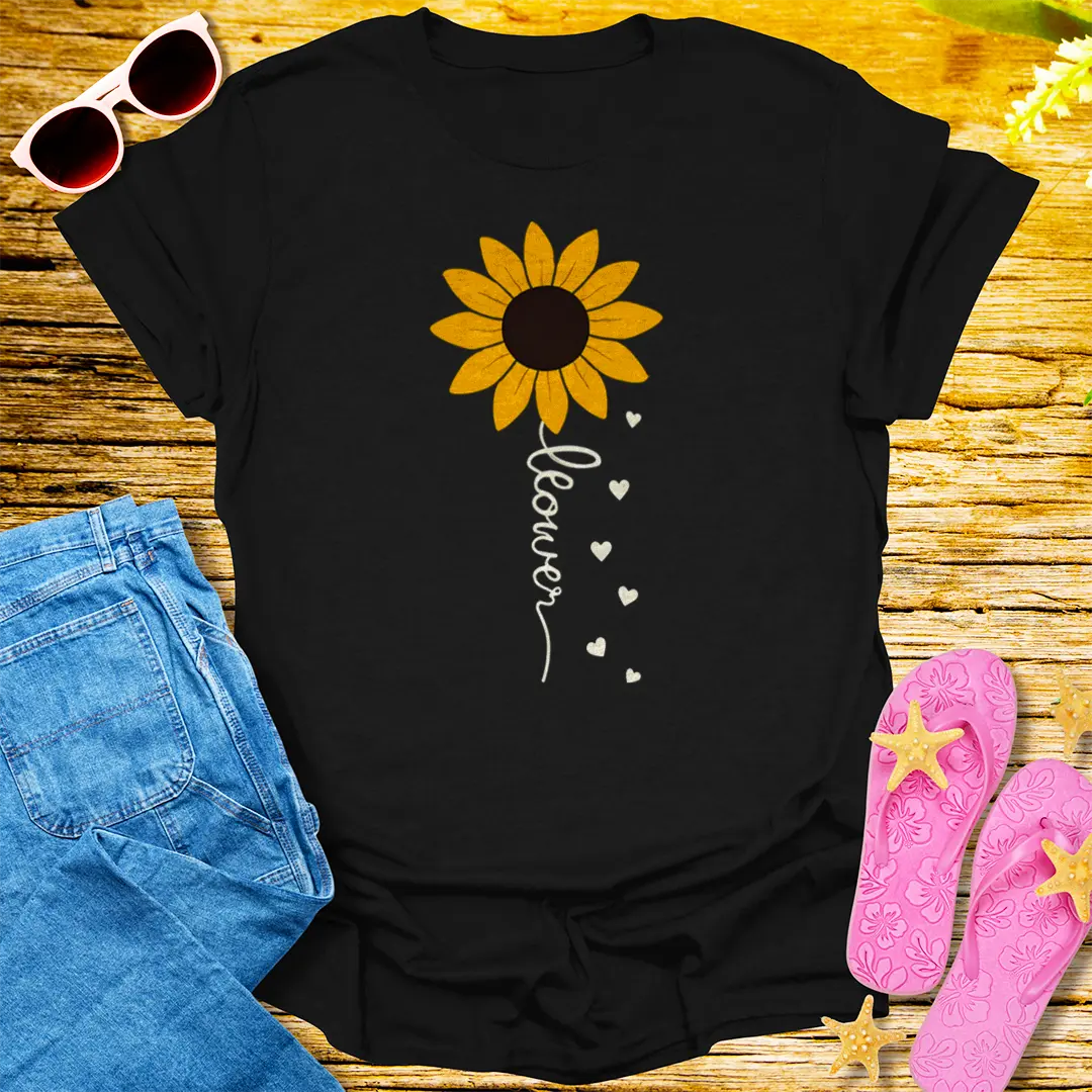 Sunshine Bloom T-Shirt - Black