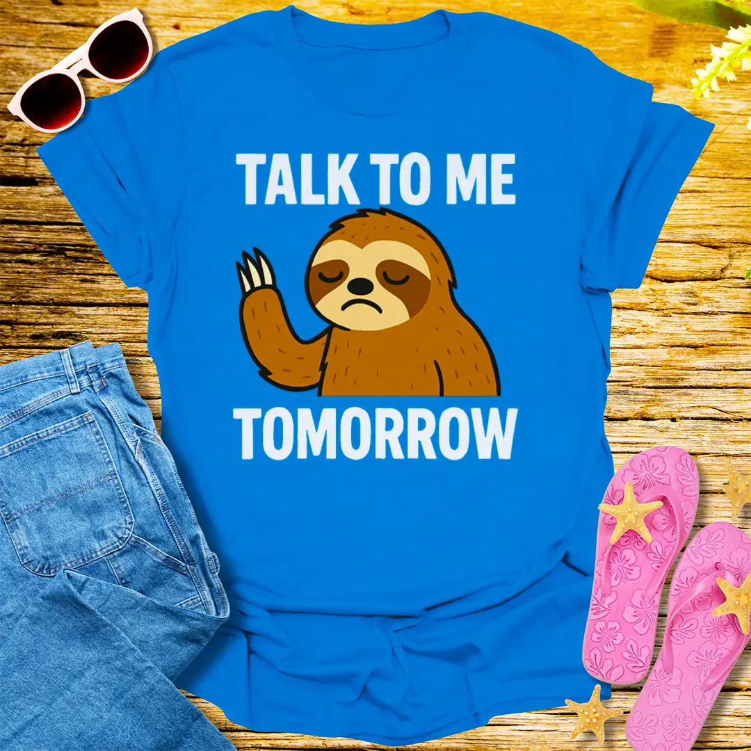 Talk to Me Tomorrow T-Shirt - Royal