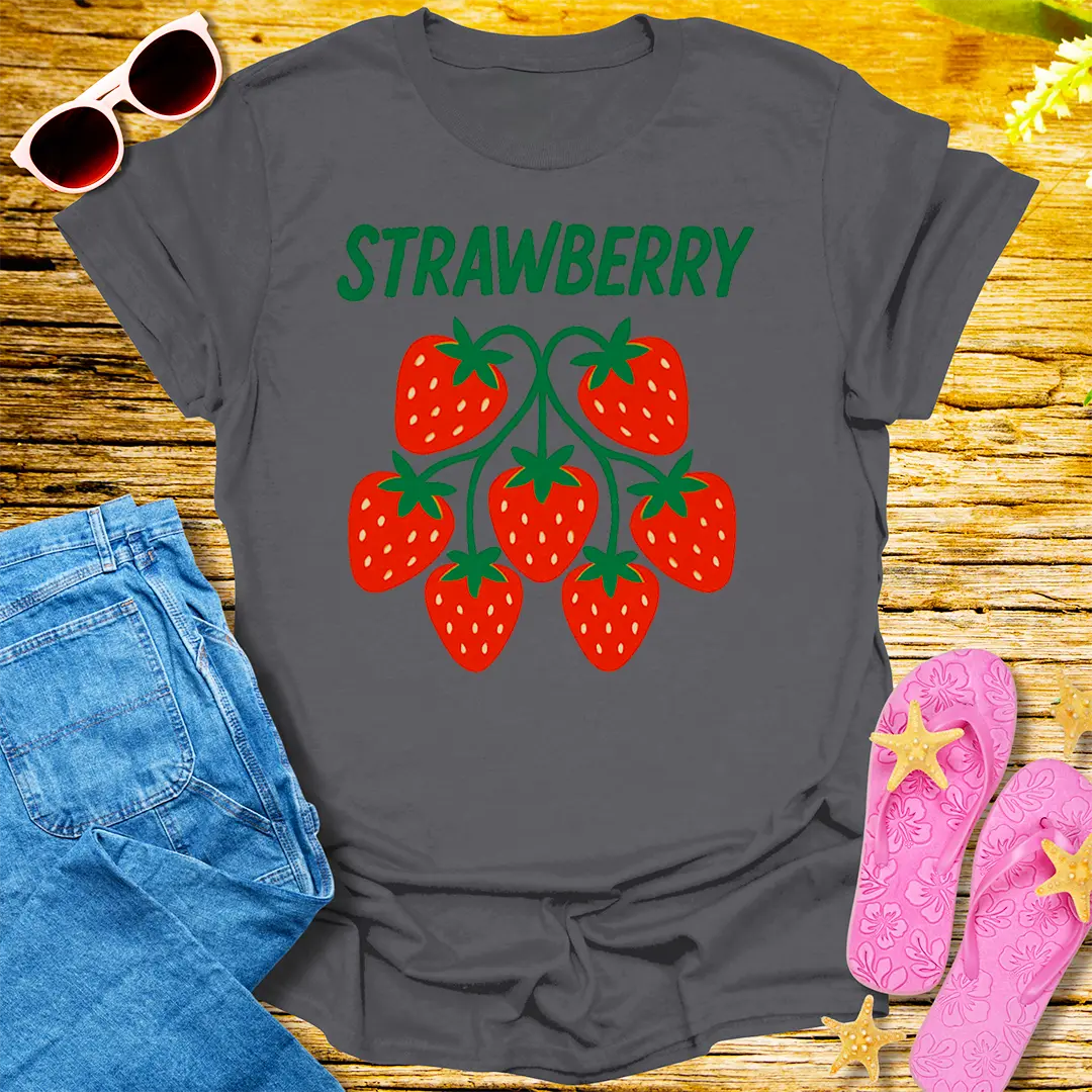 Sweet Strawberry Vibes T-Shirt - Charcoal