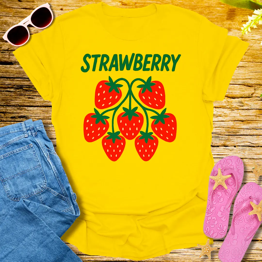 Sweet Strawberry Vibes T-Shirt - Daisy