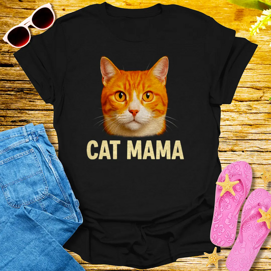 Cat Mama T-Shirt - Black