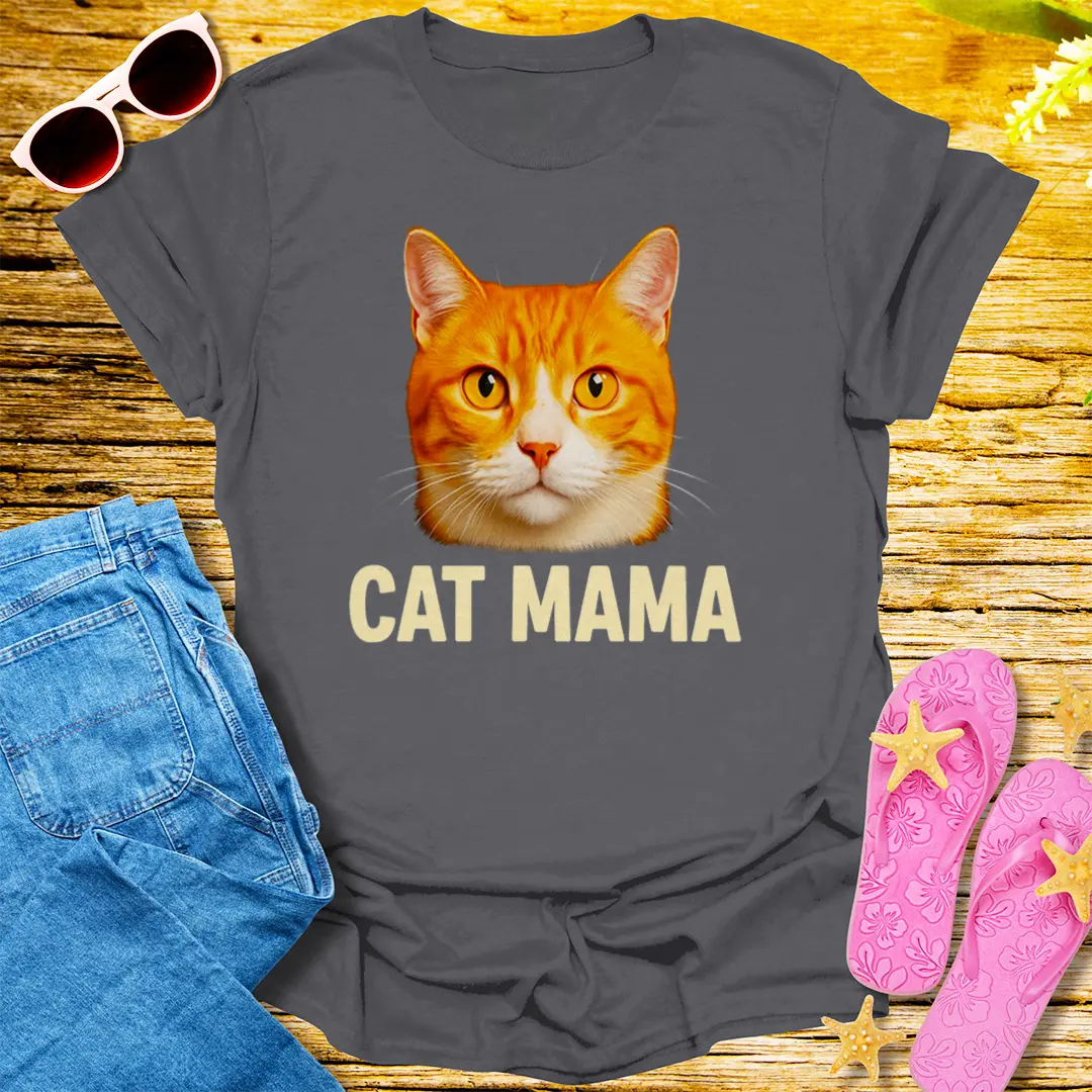 Cat Mama T-Shirt - Charcoal