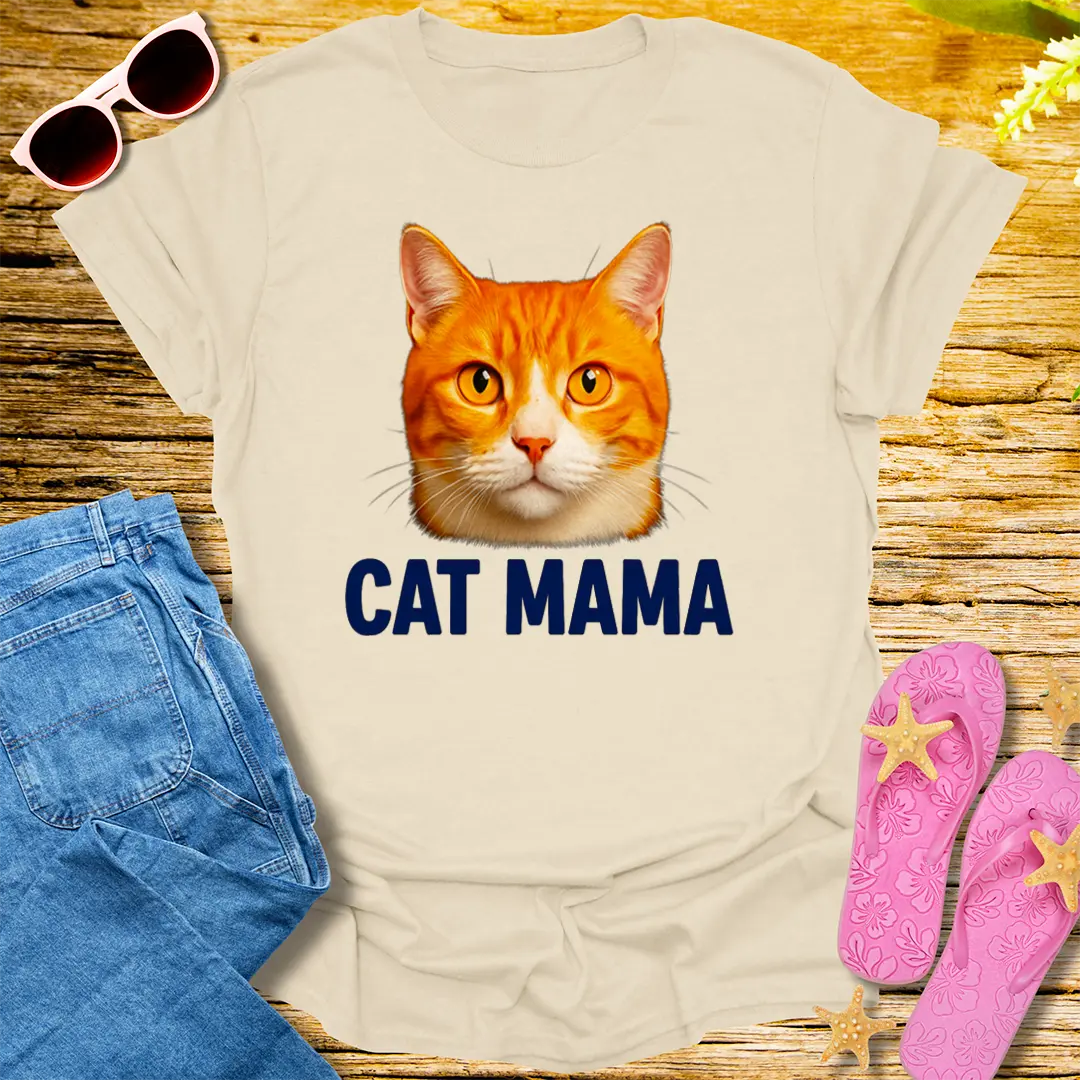 Cat Mama T-Shirt - Natural