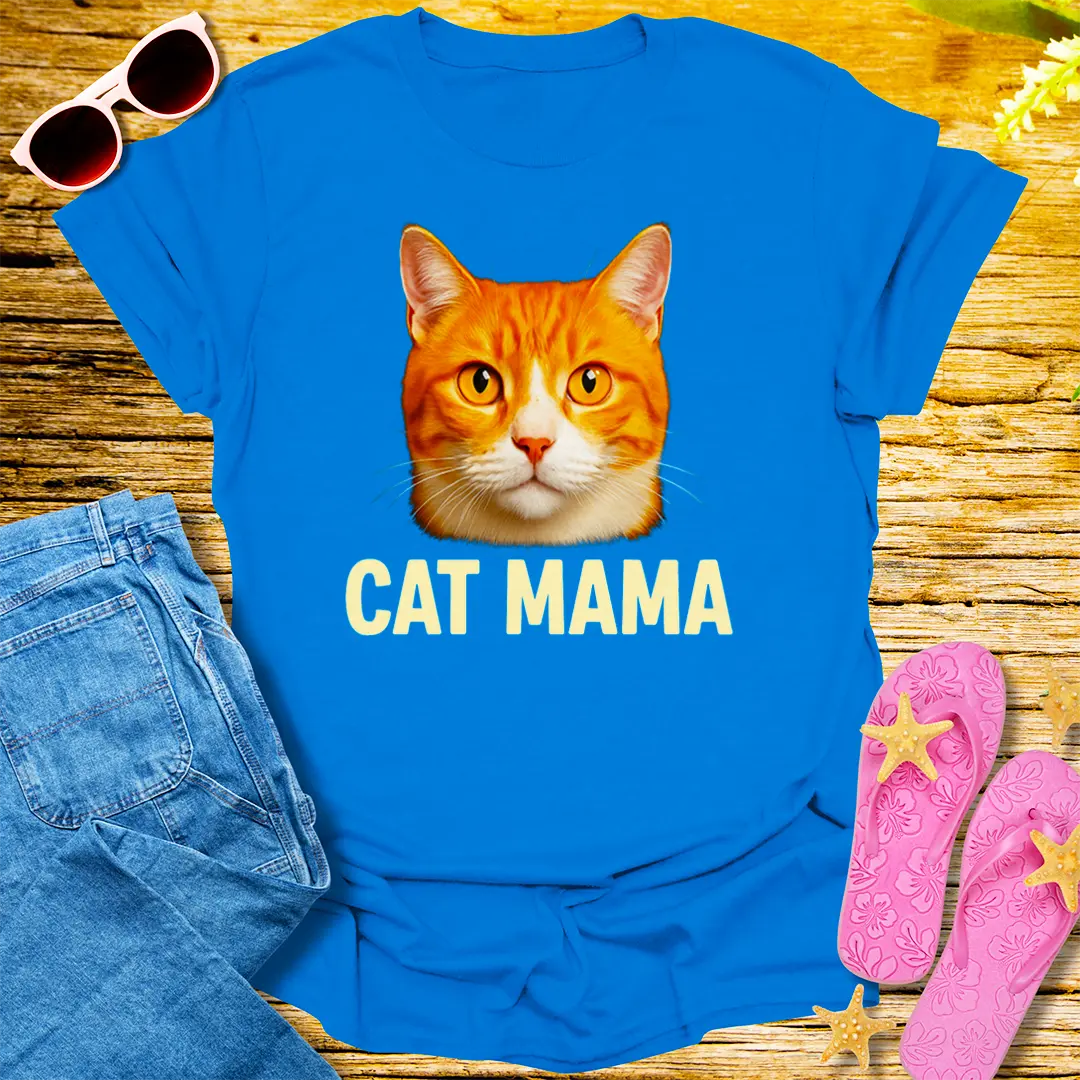 Cat Mama T-Shirt - Royal