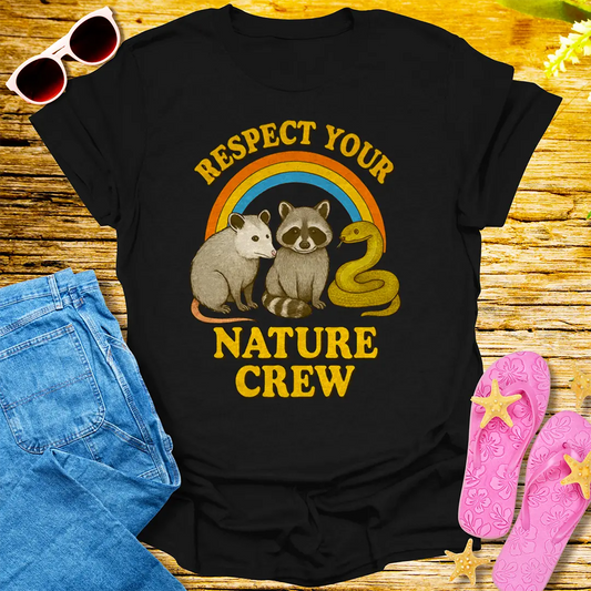 Respect Your Nature Crew T-Shirt - Black