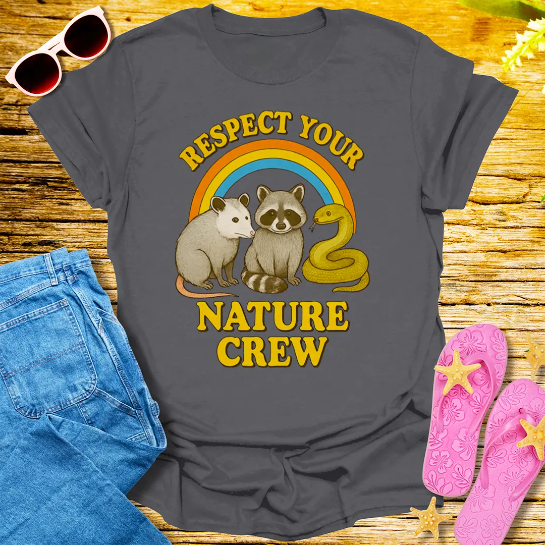 Respect Your Nature Crew T-Shirt - Charcoal