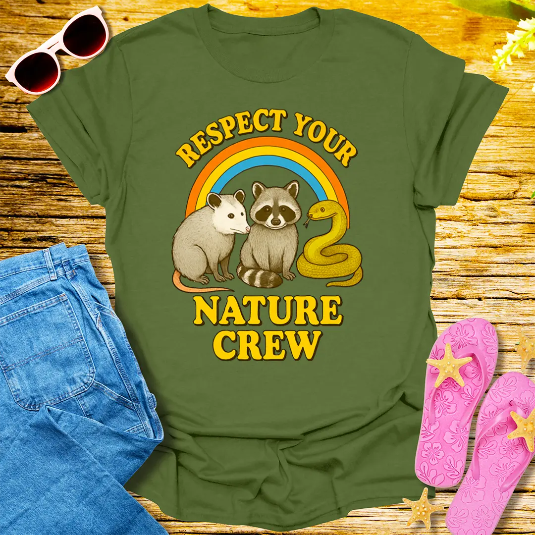 Respect Your Nature Crew T-Shirt - Military Green