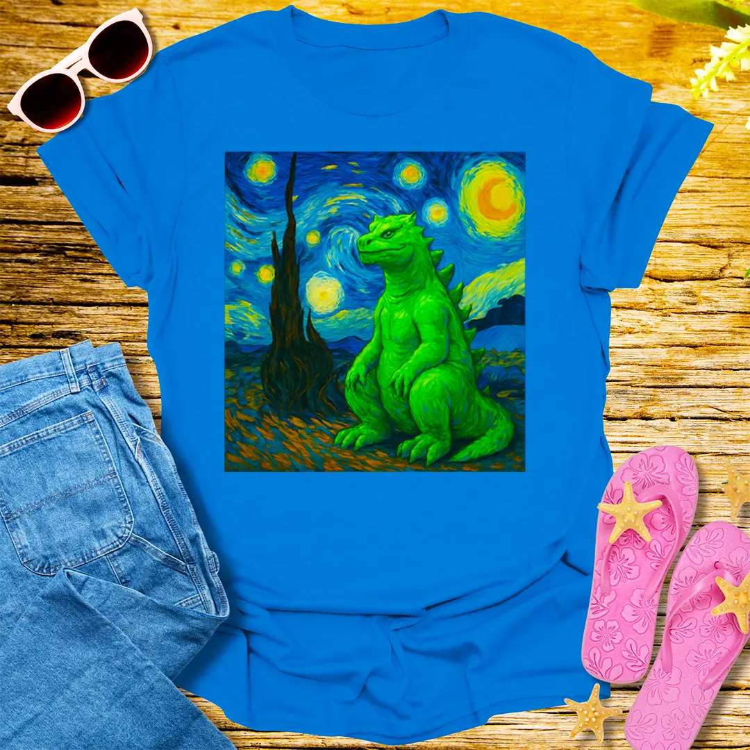 Starry Night Kaiju T-Shirt - Royal