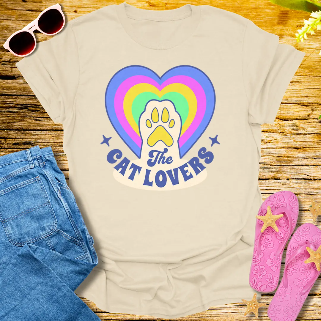 The Cat Lovers T-Shirt - Natural