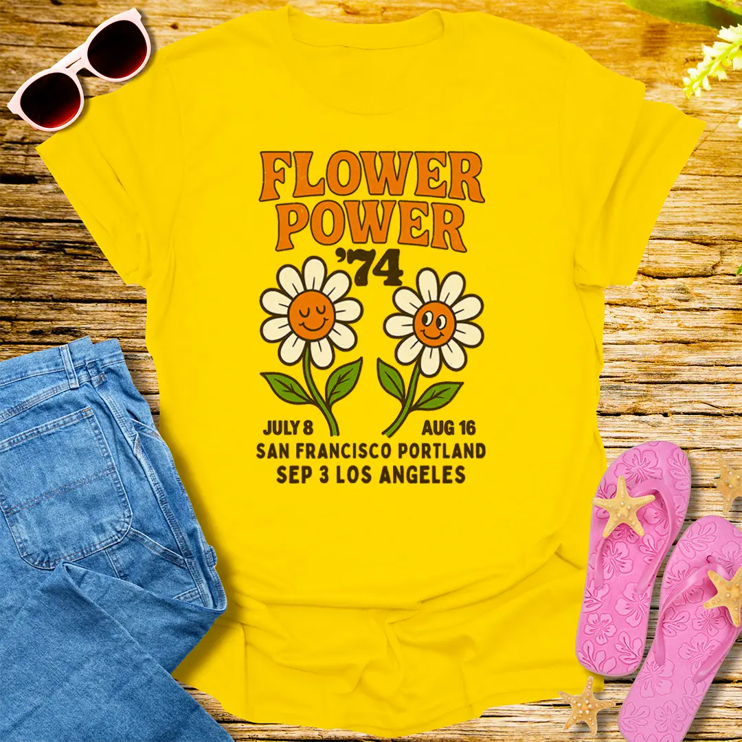 Flower Power '74 T-Shirt - Daisy