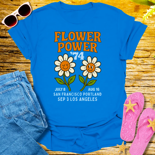 Flower Power '74 T-Shirt - Royal