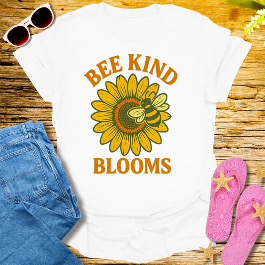Bee Kind Blooms T-Shirt - White