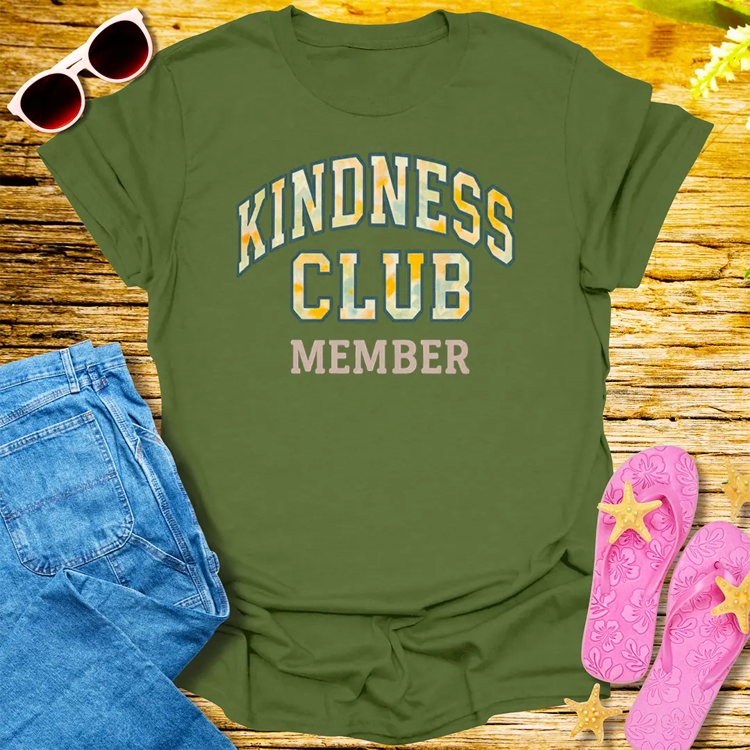 Kindness Club Member T-Shirt - Military Green