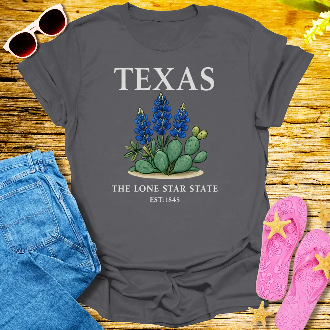 Texas Wildflower Pride T-Shirt - Charcoal