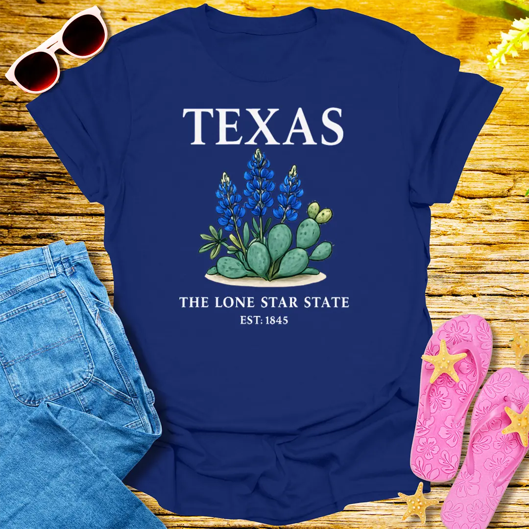 Texas Wildflower Pride T-Shirt - Navy