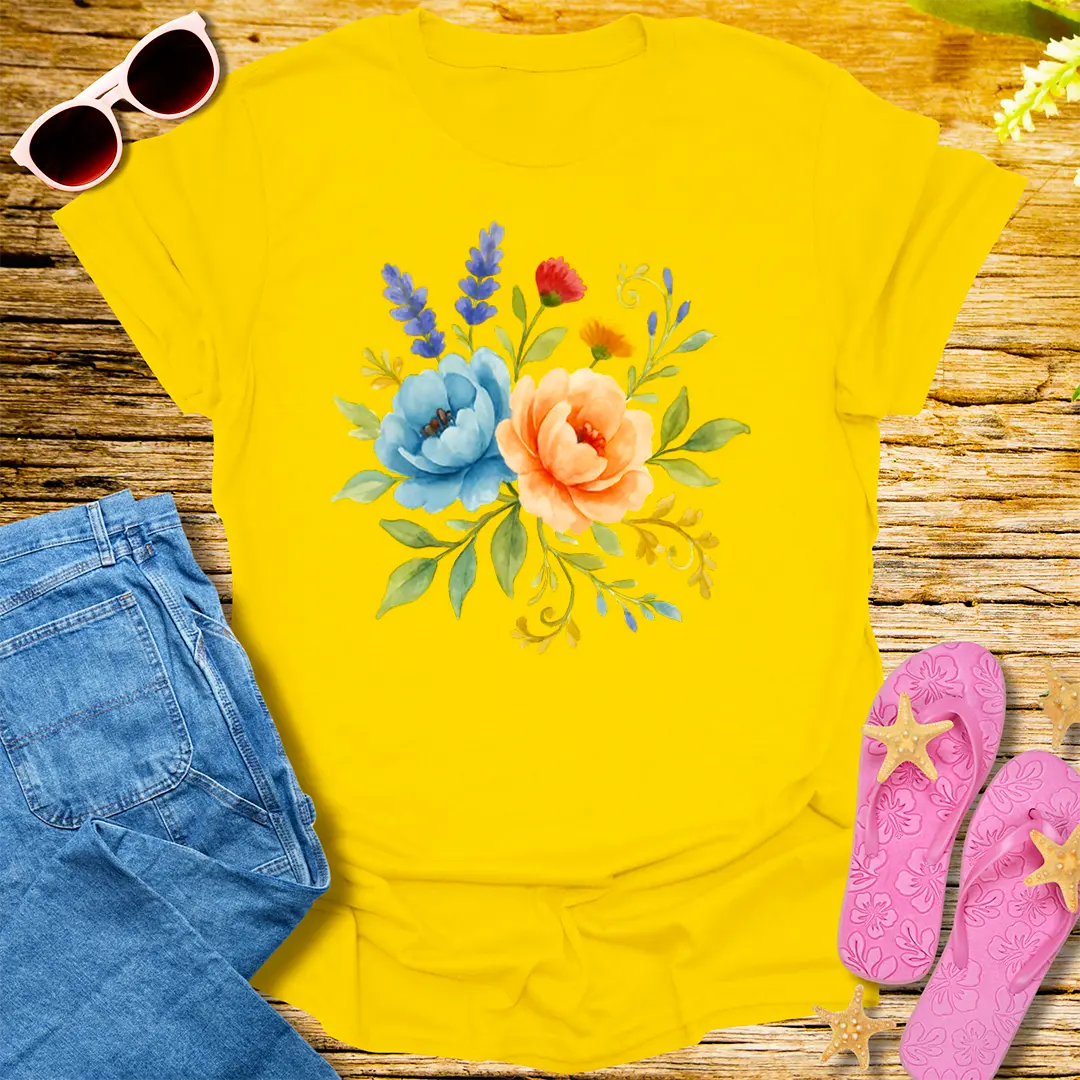 Floral Harmony T-Shirt - Daisy